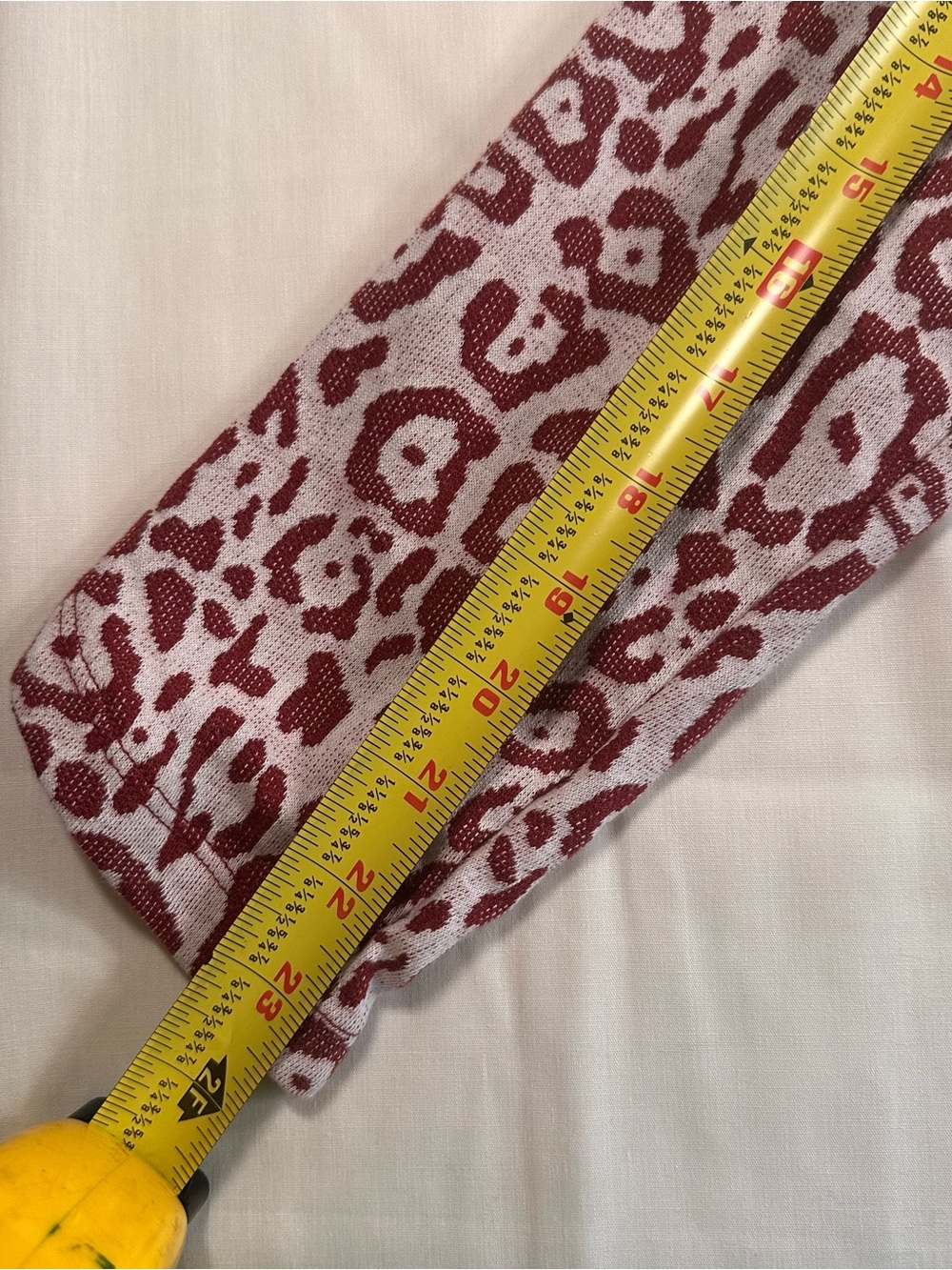 AnyBody Women's Burgundy and Cream Leopard Cowl Pullover - Picture 12 of 13